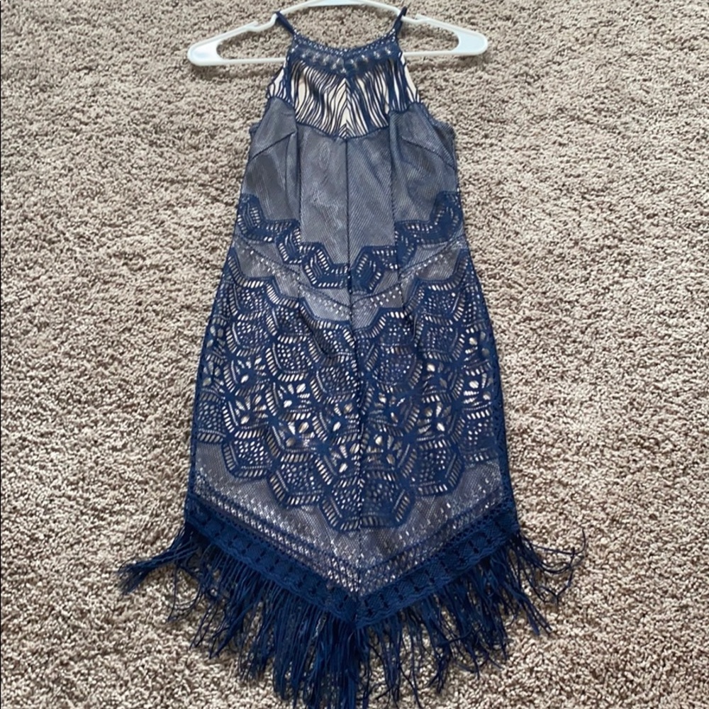Blue fringe dress from Hello Molly